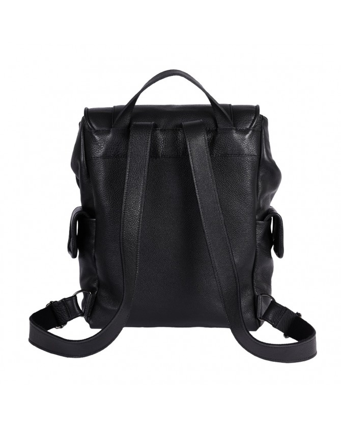 Backpack AMES Μαύρος AVAKAS LEATHER-BLACK