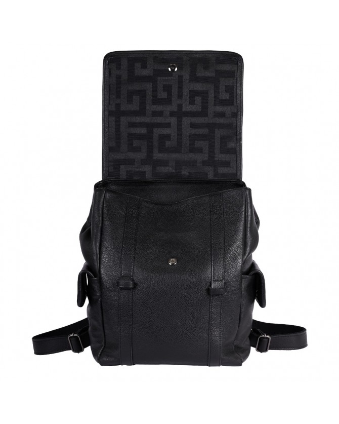 Backpack AMES Μαύρος AVAKAS LEATHER-BLACK
