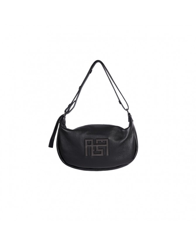 Τσάντα AMES Μαύρη ERIS LARGE LEATHER-BLACK