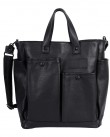Τσάντα AMES Μαύρη KYROS LEATHER-BLACK