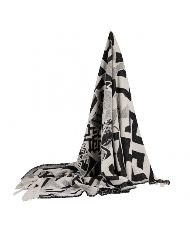 Πετσέτα AMES Μαύρο-Λευκό AMES TOWEL 3DMINO-BLACK WHITE