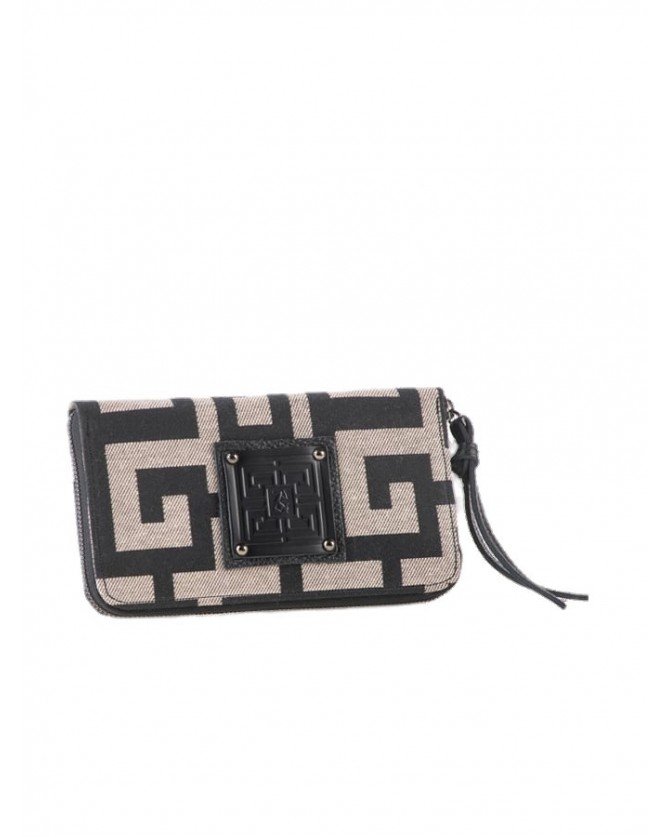 Πορτοφόλι Ames Μπεζ AMES WALLET MEDIUM-BEIGE BLACK
