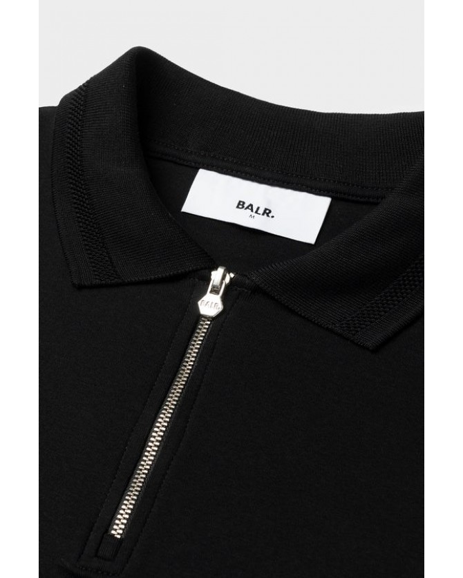 Polo t-shirt BALR. Μαύρο B1122.1040.102-Jet Black