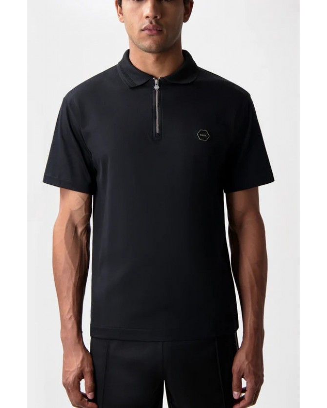 Polo t-shirt BALR. Μαύρο B1122.1040.102-Jet Black