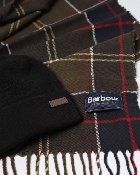 Σετ κασκόλ-Σκούφος Barbour Σκούρο μπλε MGS0079-BRTN11