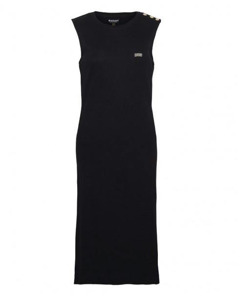 Φόρεμα Barbour Μάυρο βαμβακερό Hadfield Midi Dress LDR0739-BIBK11