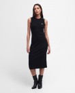 Φόρεμα Barbour Μάυρο βαμβακερό Hadfield Midi Dress LDR0739-BIBK11