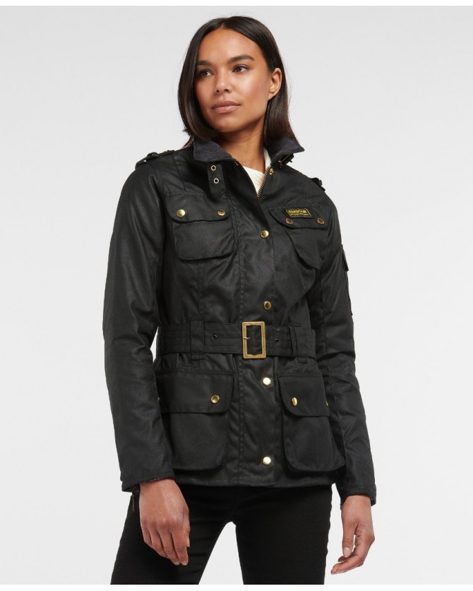 Μπουφάν κερωμένο Barbour Μαύρο LWX0003-BIBK51