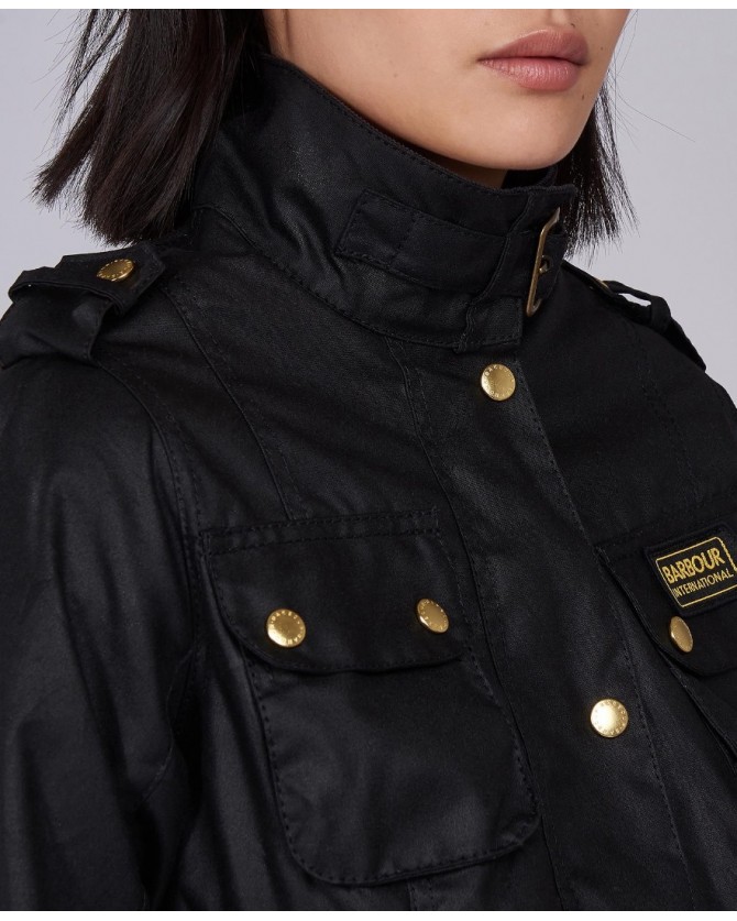 Μπουφάν κερωμένο Barbour Μαύρο LWX0003-BIBK51