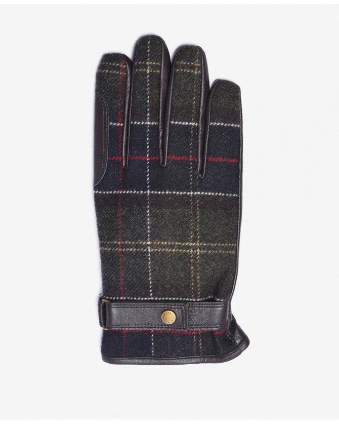 Γάντια δερμάτινα Barbour Λαδί Barbour Newbrough Tartan Gloves MGL0051-BRTN11