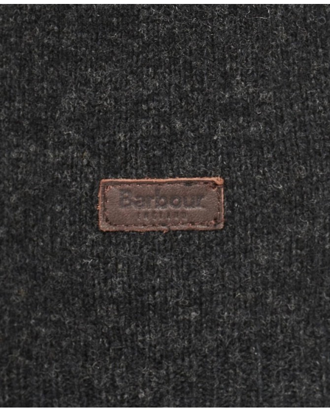 Πλεκτό Half zip Barbour Ανθρακί Barbour Essential Pullover Patch Half Zip MKN0585-BRCH91