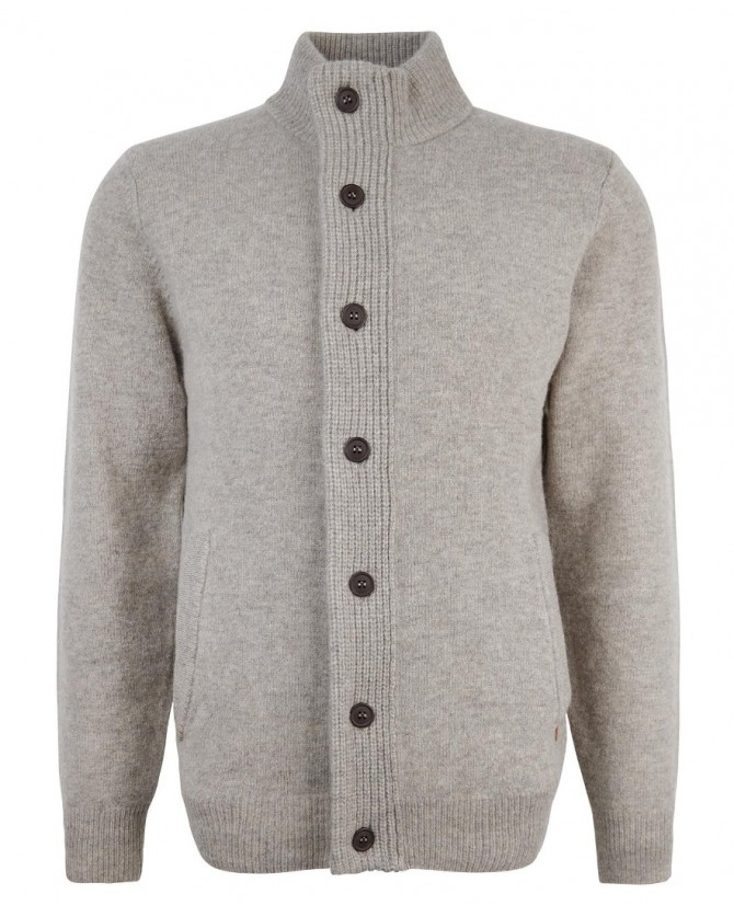 Ζακέτα πλεκτή Barbour Γκρι-Μπεζ MKN0731-BRST16 STONE