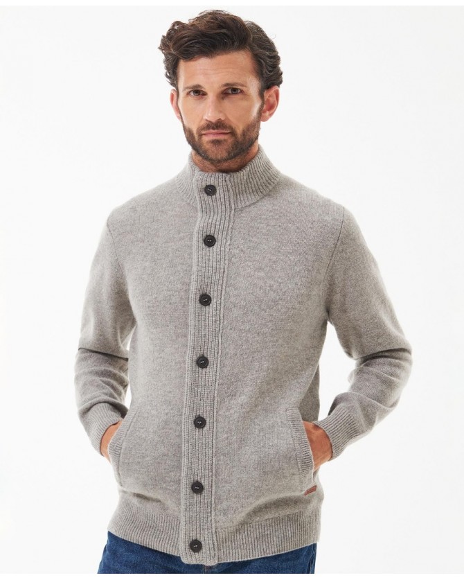 Ζακέτα πλεκτή Barbour Γκρι-Μπεζ MKN0731-BRST16 STONE