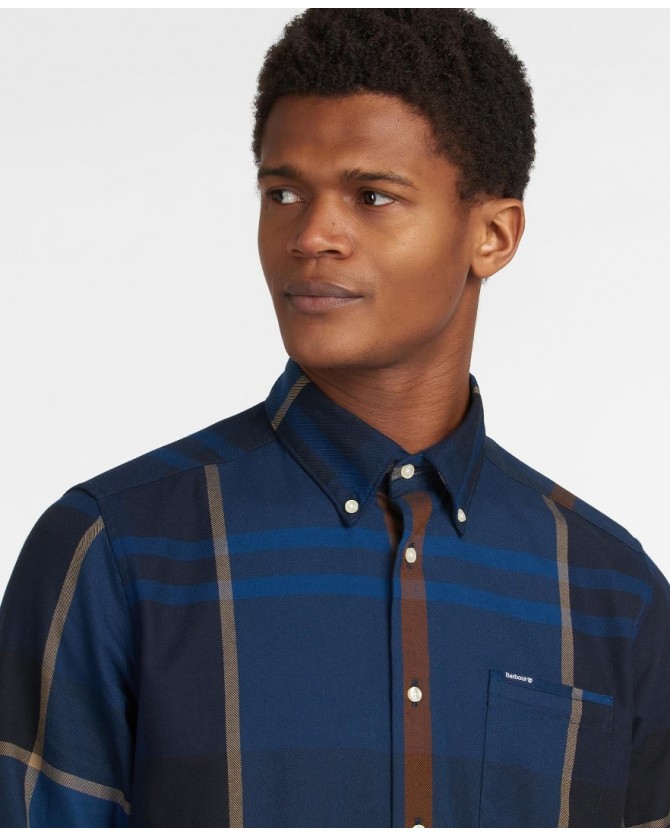 Πουκάμισο καρό Barbour Σκούρο μπλε Dunoon Tailored Shirt MSH4980-BRTN54