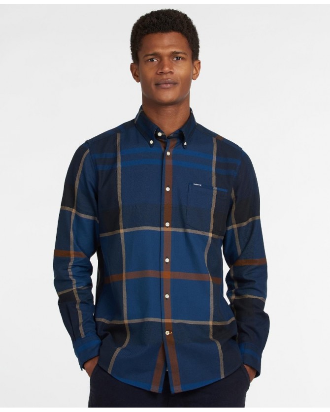 Πουκάμισο καρό Barbour Σκούρο μπλε Dunoon Tailored Shirt MSH4980-BRTN54