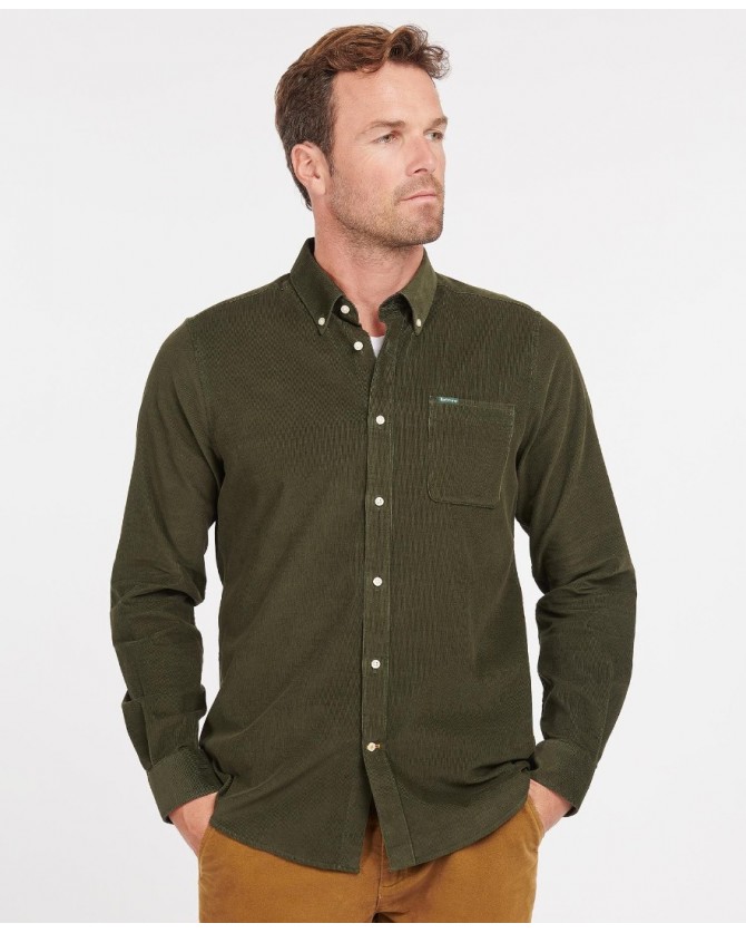 Πουκάμισο Barbour Κοτλέ Λαδί Ramsey Tailored Shirt MSH5001-BRGN91