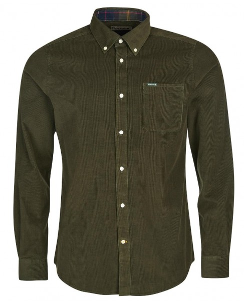Πουκάμισο Barbour Κοτλέ Λαδί Ramsey Tailored Shirt MSH5001-BRGN91