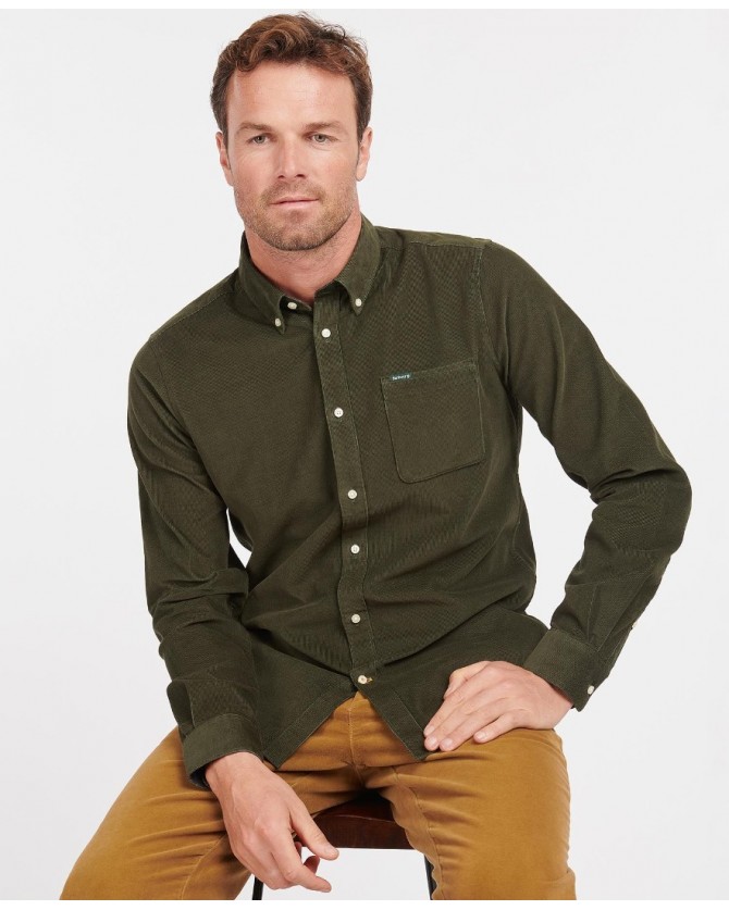 Πουκάμισο Barbour Κοτλέ Λαδί Ramsey Tailored Shirt MSH5001-BRGN91