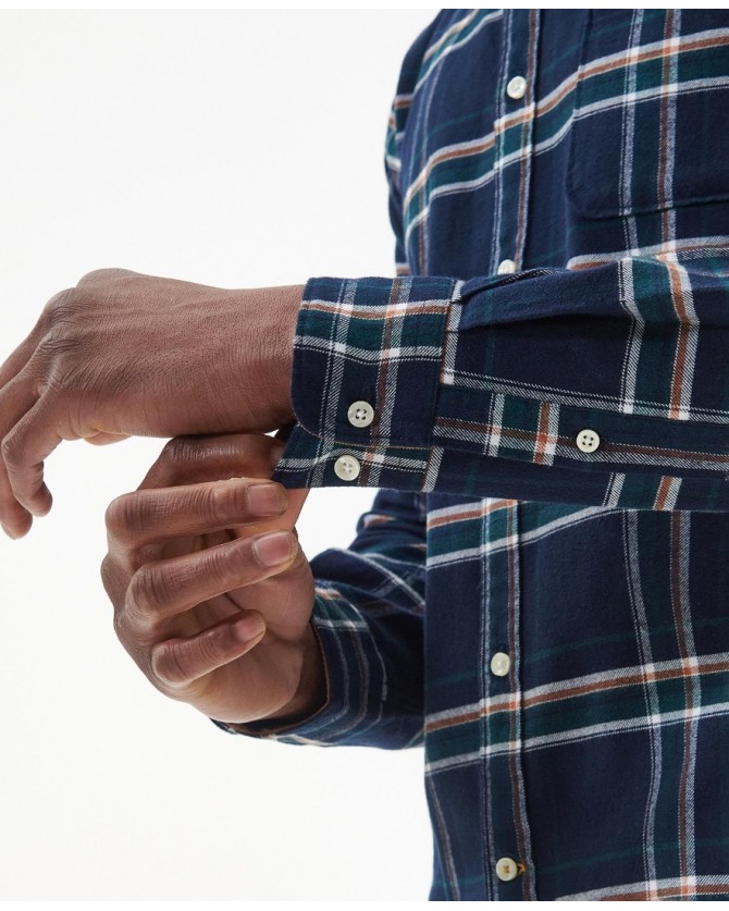 Πουκάμισο Barbour καρό Σκούρο μπλε Barbour Ronan Tailored Check Shirt MSH5037-BRBL53