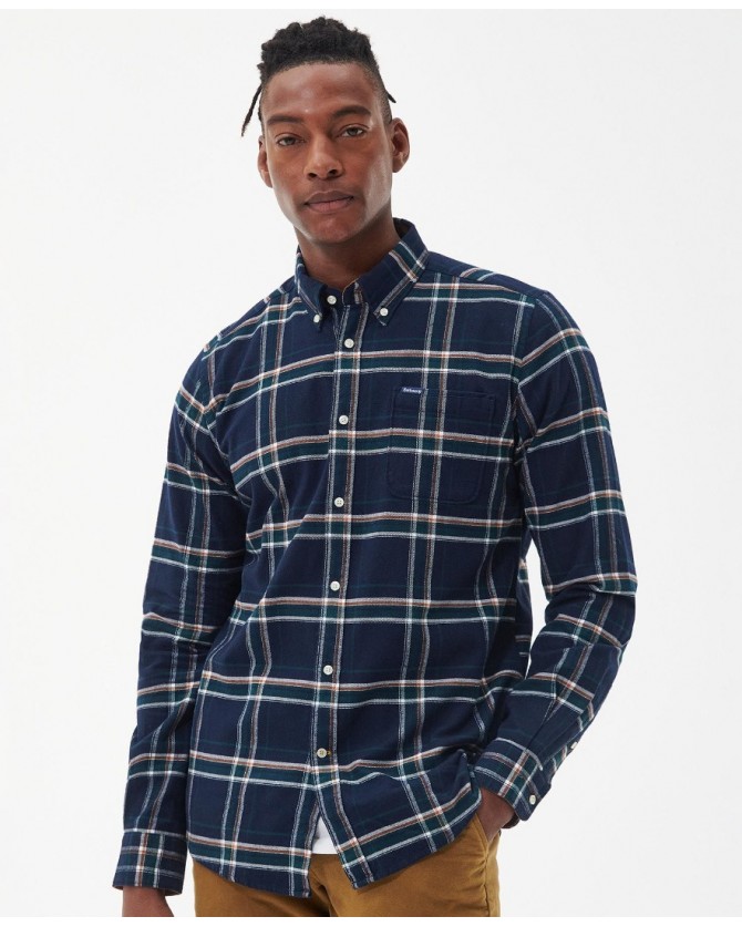 Πουκάμισο Barbour καρό Σκούρο μπλε Barbour Ronan Tailored Check Shirt MSH5037-BRBL53