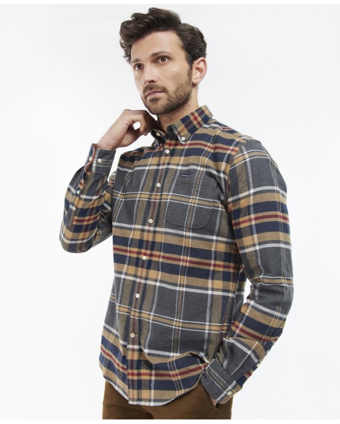 Πουκάμισο over Barbour Καρό Barbour Ronan Tailored Check Shirt Γκρι MSH5037-BRGY52