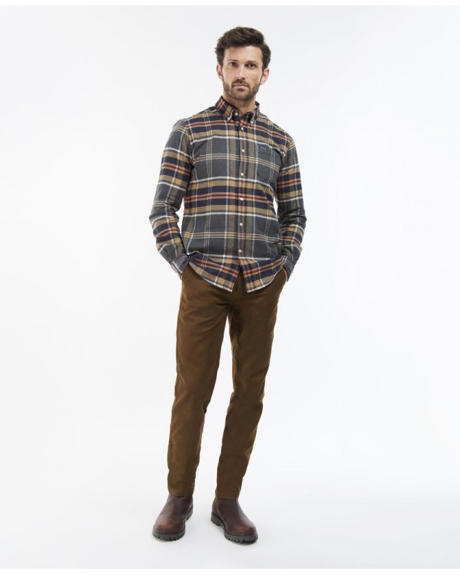 Πουκάμισο over Barbour Καρό Barbour Ronan Tailored Check Shirt Γκρι MSH5037-BRGY52