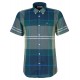 Πουκάμισο κοντομάνικο Barbour Λαδί-Μπλε Barbour Douglas Short Sleeve Tailored Shirt MSH5077-BRTN29