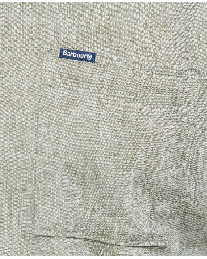 Πουκάμισο κοντομάνικο Barbour Λαδί Barbour Nelson Short Sleeve Summer Shirt MSH5093-BROL31