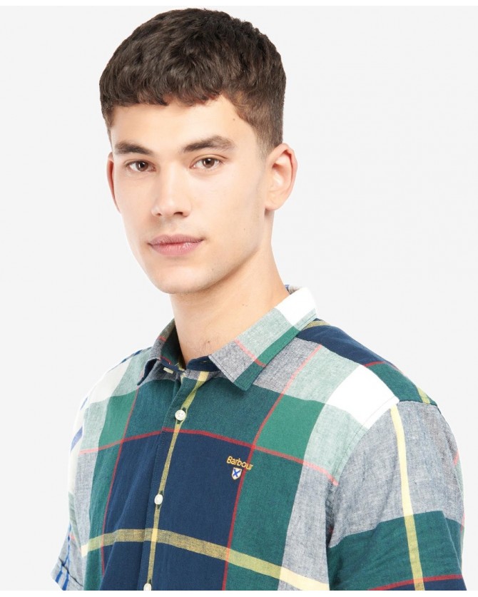 Πουκάμισο κοντομάνικο Barbour Πράσινο-Γκρι Barbour Marvin Tartan Shirt MSH5285-BRTN36