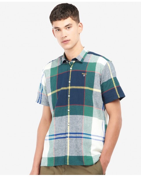 Πουκάμισο κοντομάνικο Barbour Πράσινο-Γκρι Barbour Marvin Tartan Shirt MSH5285-BRTN36