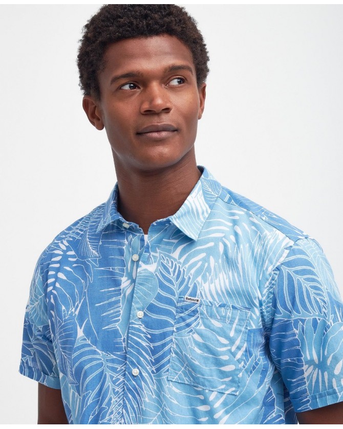 Πουκάμισο κοντομάνικο Barbour Σιέλ MSH5287-BRBL33