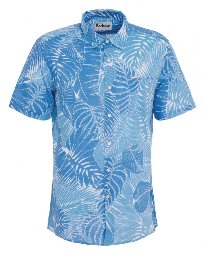 Πουκάμισο κοντομάνικο Barbour Σιέλ MSH5287-BRBL33