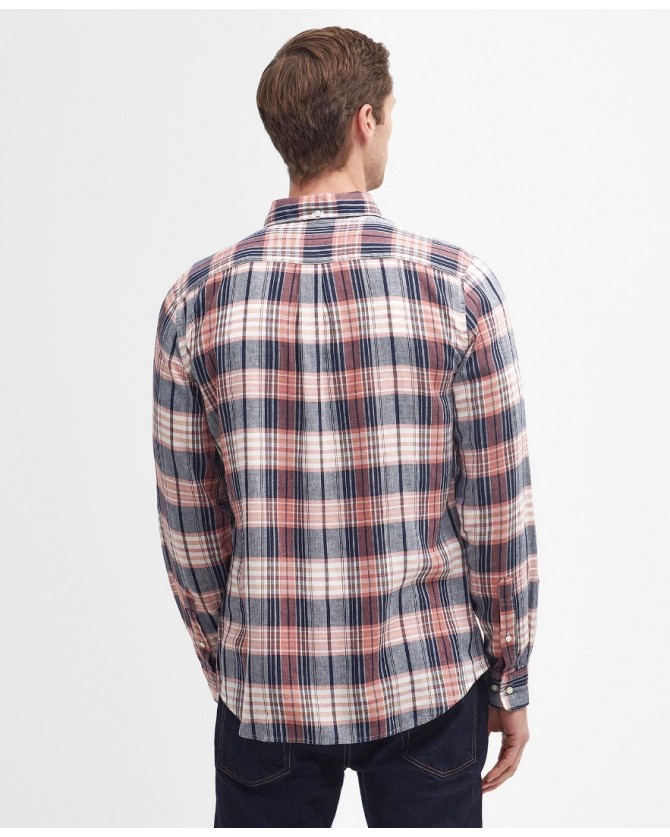 Πουκάμισο ανδρικό Barbour Ροζ καρό Laneskin Tailored Shirt  βαμβακερό MSH5296-BRPI55.1