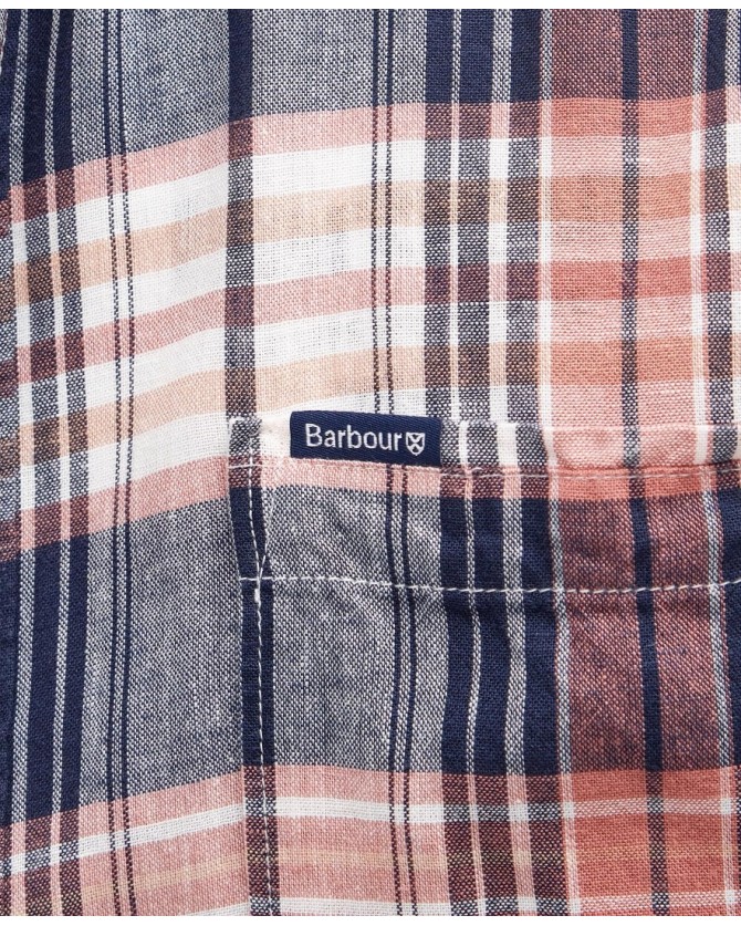 Πουκάμισο ανδρικό Barbour Ροζ καρό Laneskin Tailored Shirt  βαμβακερό MSH5296-BRPI55.1