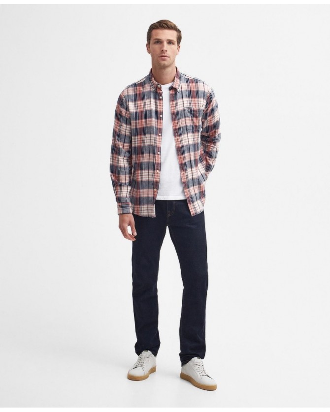 Πουκάμισο ανδρικό Barbour Ροζ καρό Laneskin Tailored Shirt  βαμβακερό MSH5296-BRPI55.1