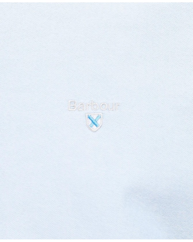 Πουκάμισο κοντομάνικο Barbour Σιέλ Barbour Oxford Short Sleeve Tailored Shirt MSH5313-BRBL32