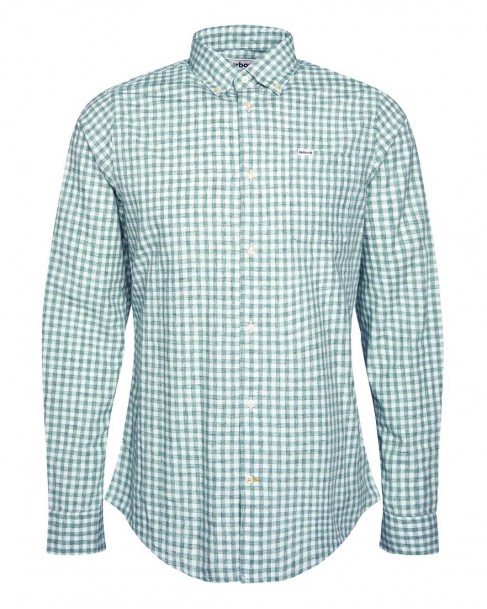 Πουκάμισο ανδρικό Barbour καρό Πράσινο βαμβακερό Kanehill Tailored Shirt MSH5478-BRGN49 Tailored fit