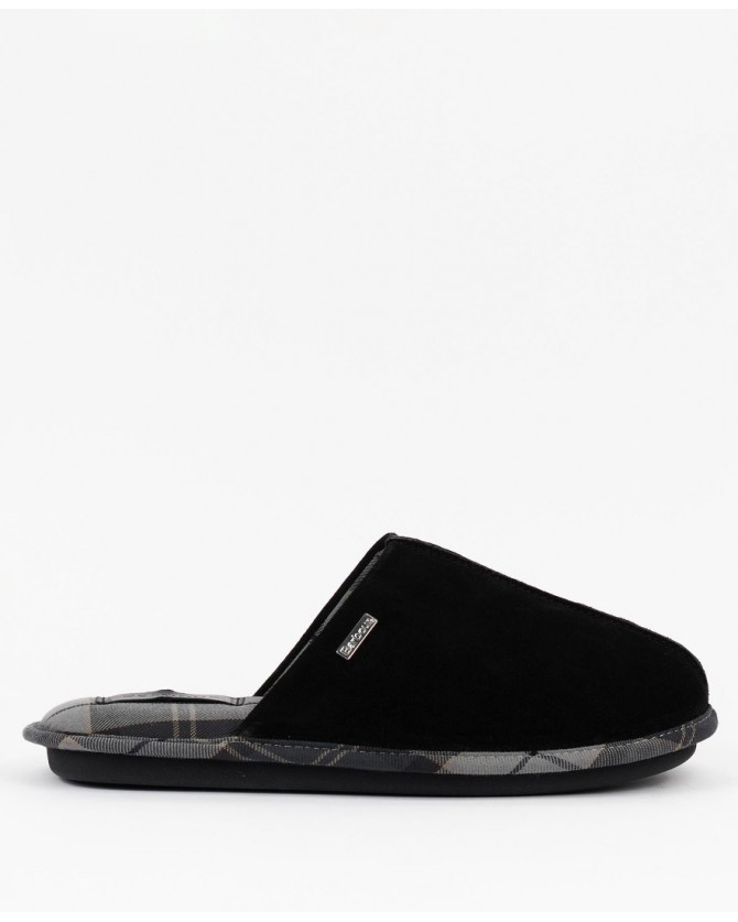 Παντόφλες Barbour Μαύρες Barbour Foley Slippers MSL0013-BRBK11