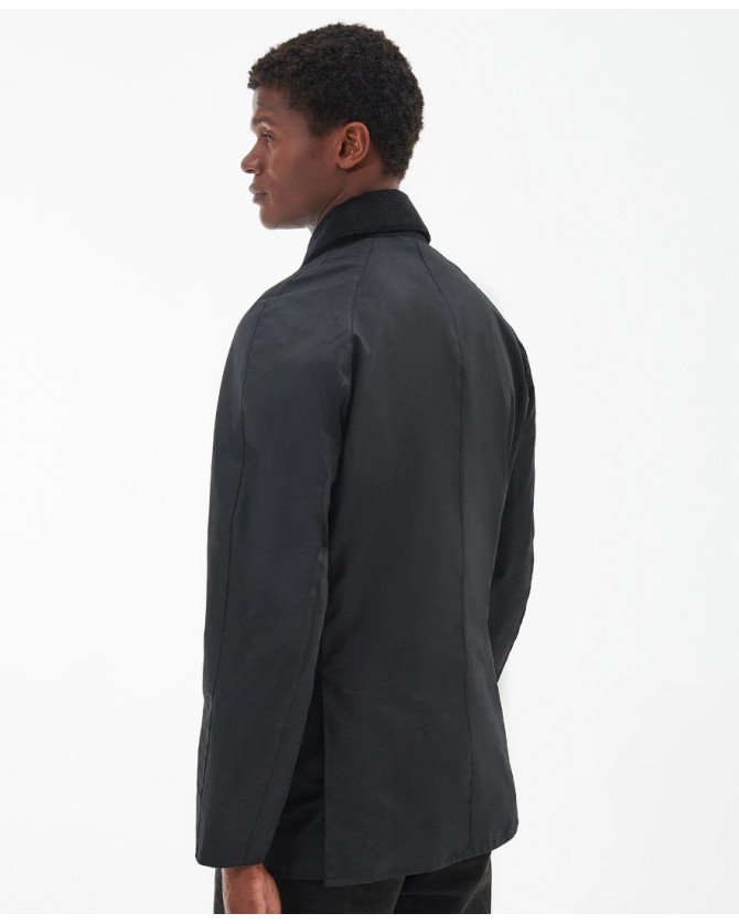 Μπουφάν κερωμένο Barbour Μαύρο Barbour Ashby Wax Jacket MWX0339-BRBK72