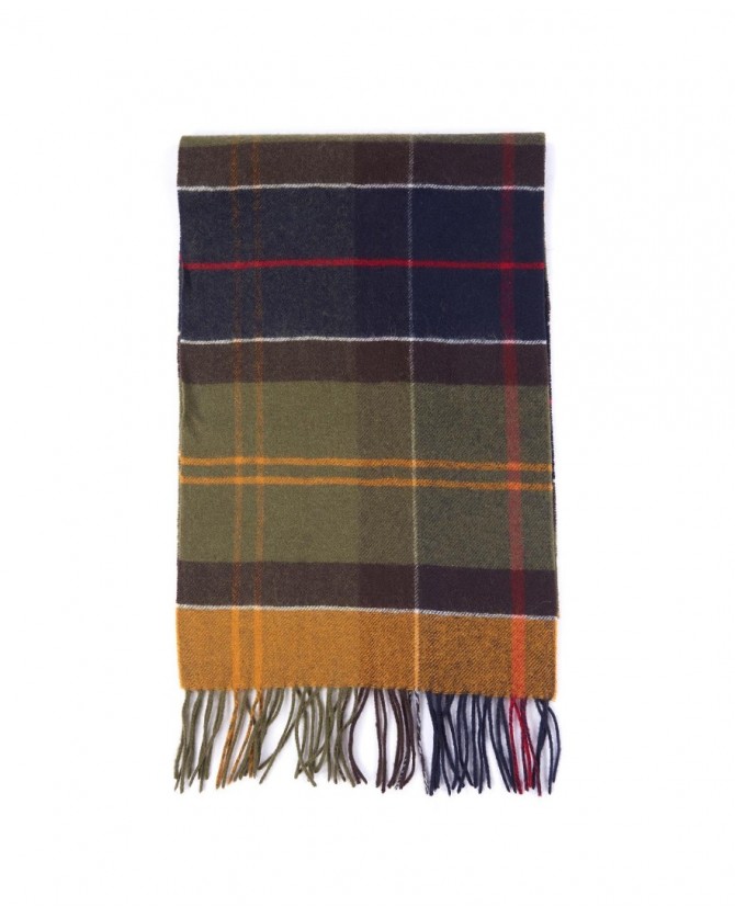 Κασκόλ Barbour καρό Λαδί USC0322-BRTN11