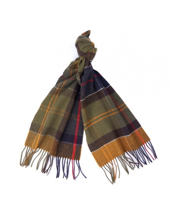 Κασκόλ Barbour καρό Λαδί USC0322-BRTN11