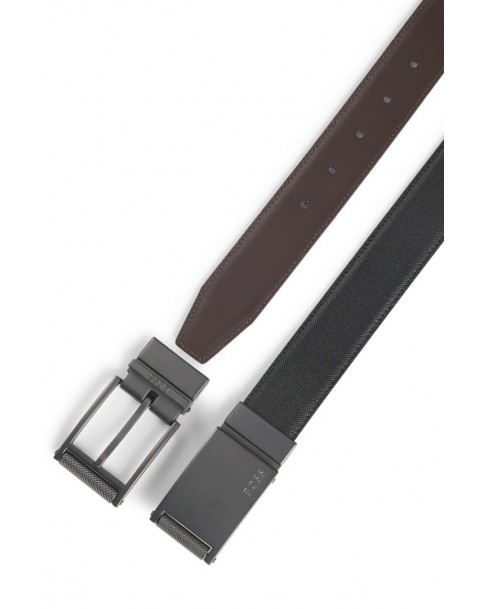 Ζώνη διπλής όψης Boss Μαύρη-Καφέ Ghill_Gb35_dip 50537096-002