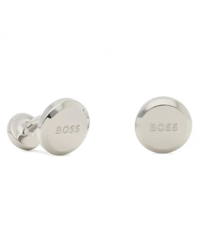 Μανικετόκουμπα Boss σε ασημί χρώμα  B-LOGO-CUF 50495126-040