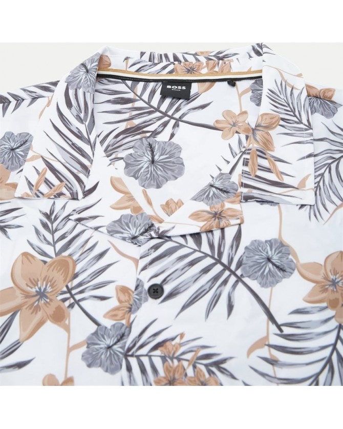 Πουκάμισο Boss Λευκό Floral Beach Shirt 50508958-100 Relaxed fit