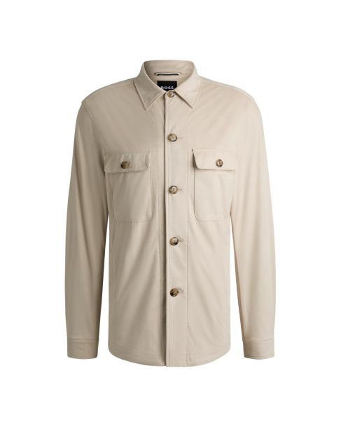 Πουκάμισο overshirt Boss Εκρού C-CARPER-OS-244 50535666-131