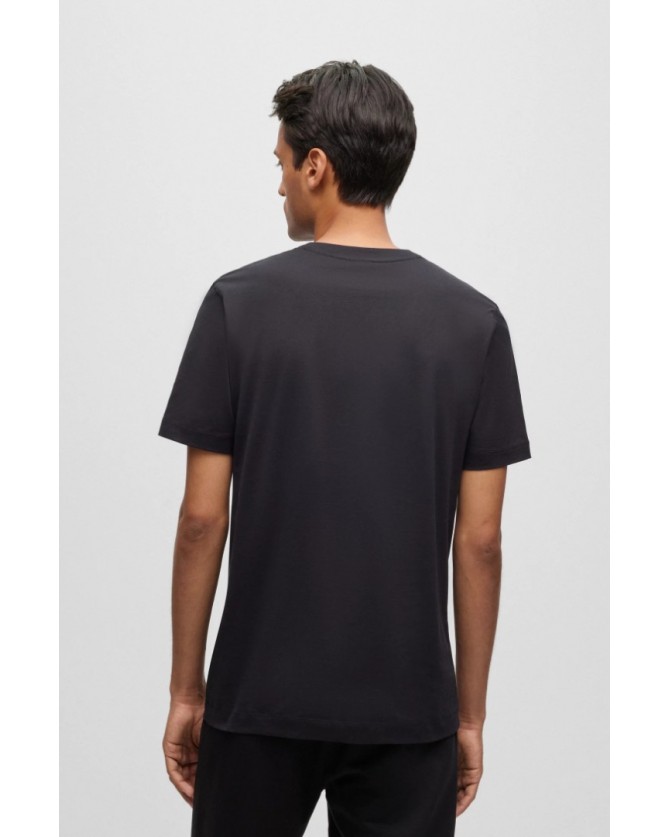 T-shirt Boss Μαύρο Thompson 01 50468347-001 Regular fit