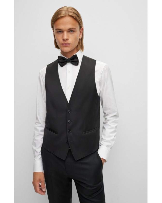 Γιλέκο κοστουμιού Boss Μαύρο H-Huge Vest B1 50469160-001