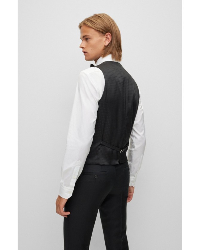 Γιλέκο κοστουμιού Boss Μαύρο H-Huge Vest B1 50469160-001