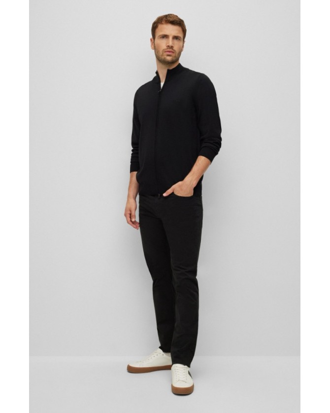 Ζακέτα πλεκτή Boss Μαύρη Balonso-L 50476347-001