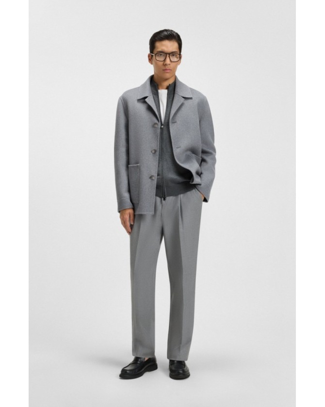 Ζακέτα πλεκτή Boss Γκρι Balonso-L 50476347-030